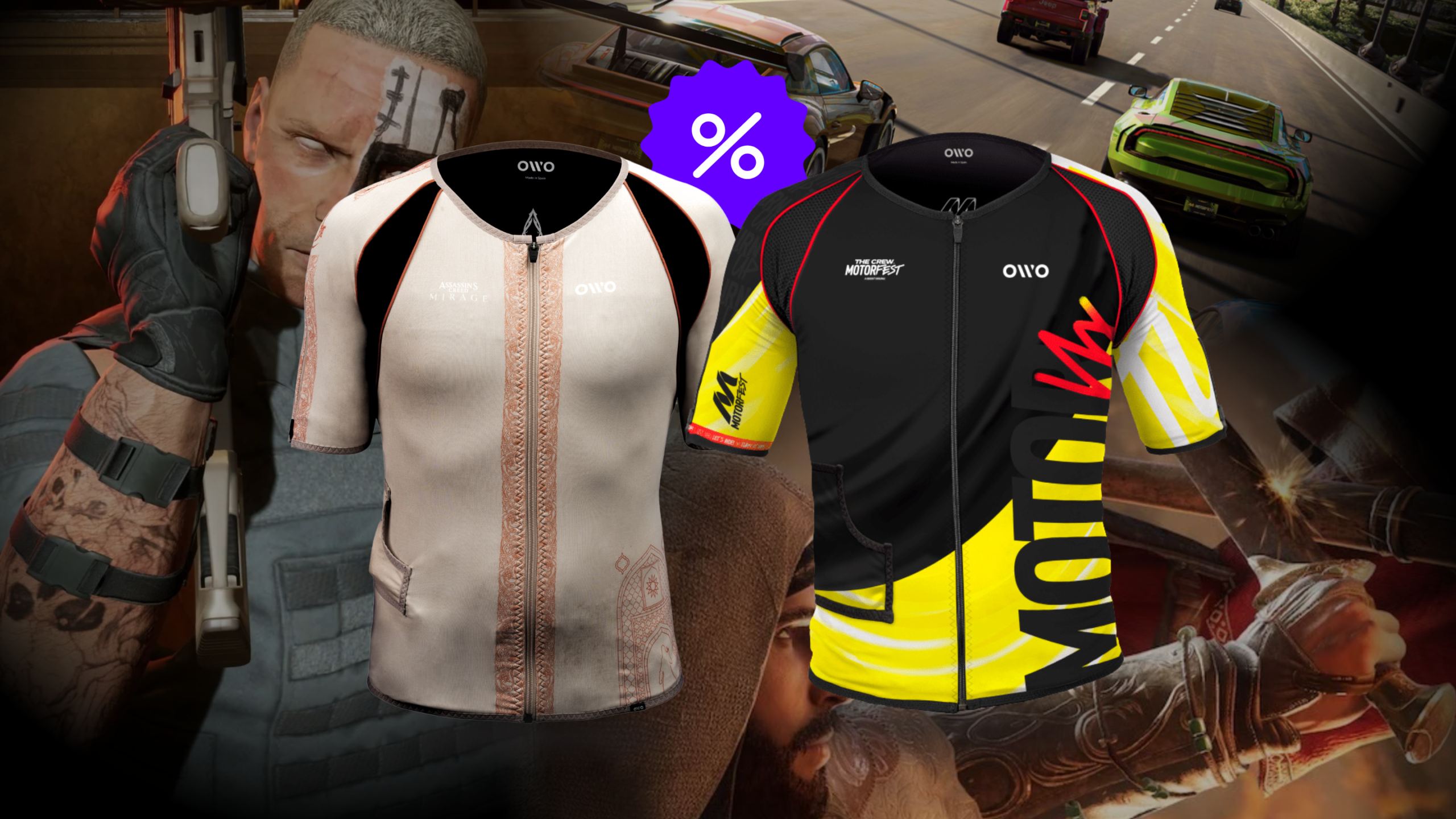 Close-up of the OWO haptic suit designed to deliver realistic physical feedback during gaming