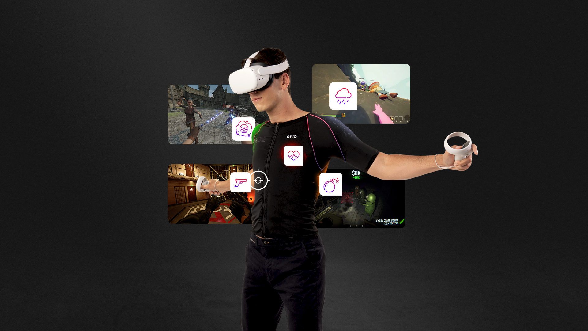 Haptic gaming sensations with OWO Skin