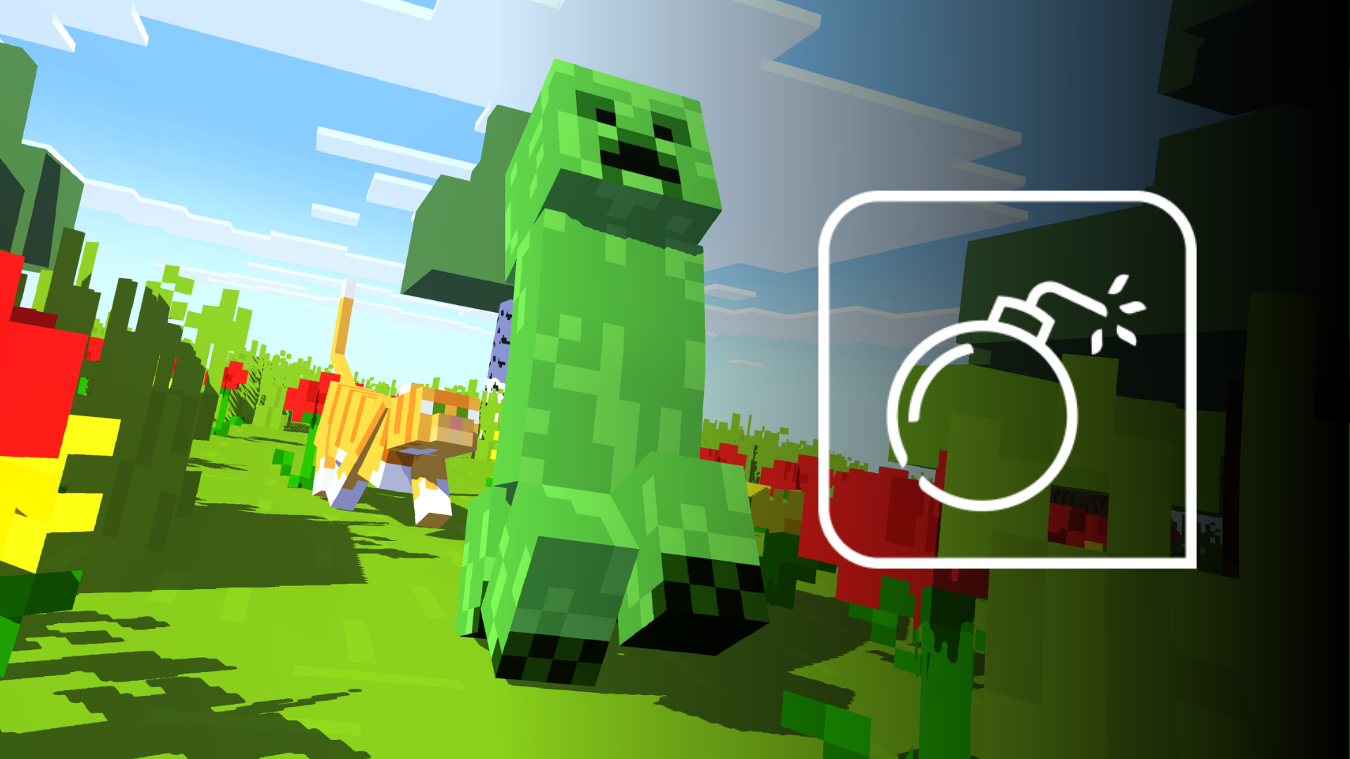Minecraft explosion with OWO Skin