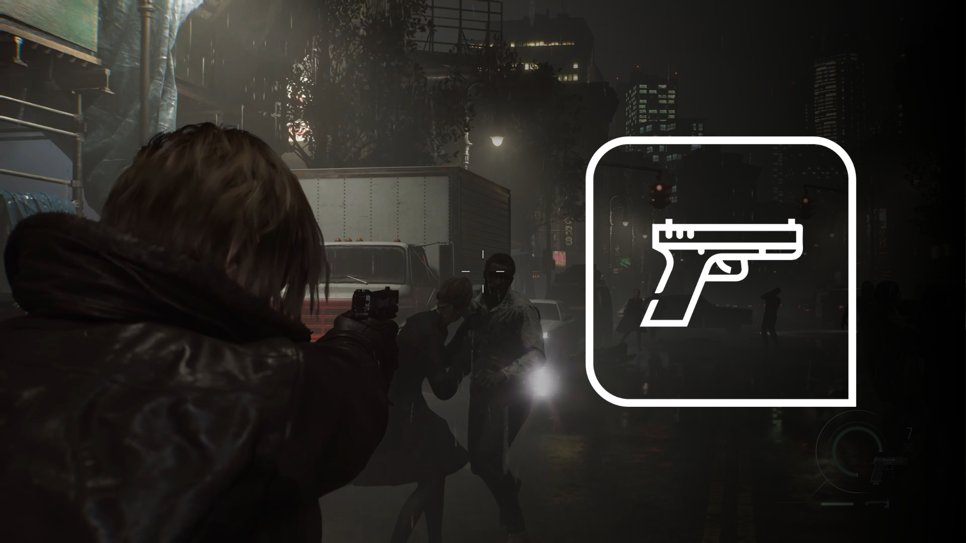 Resident Evil Requiem weapon recoil with OWO Skin