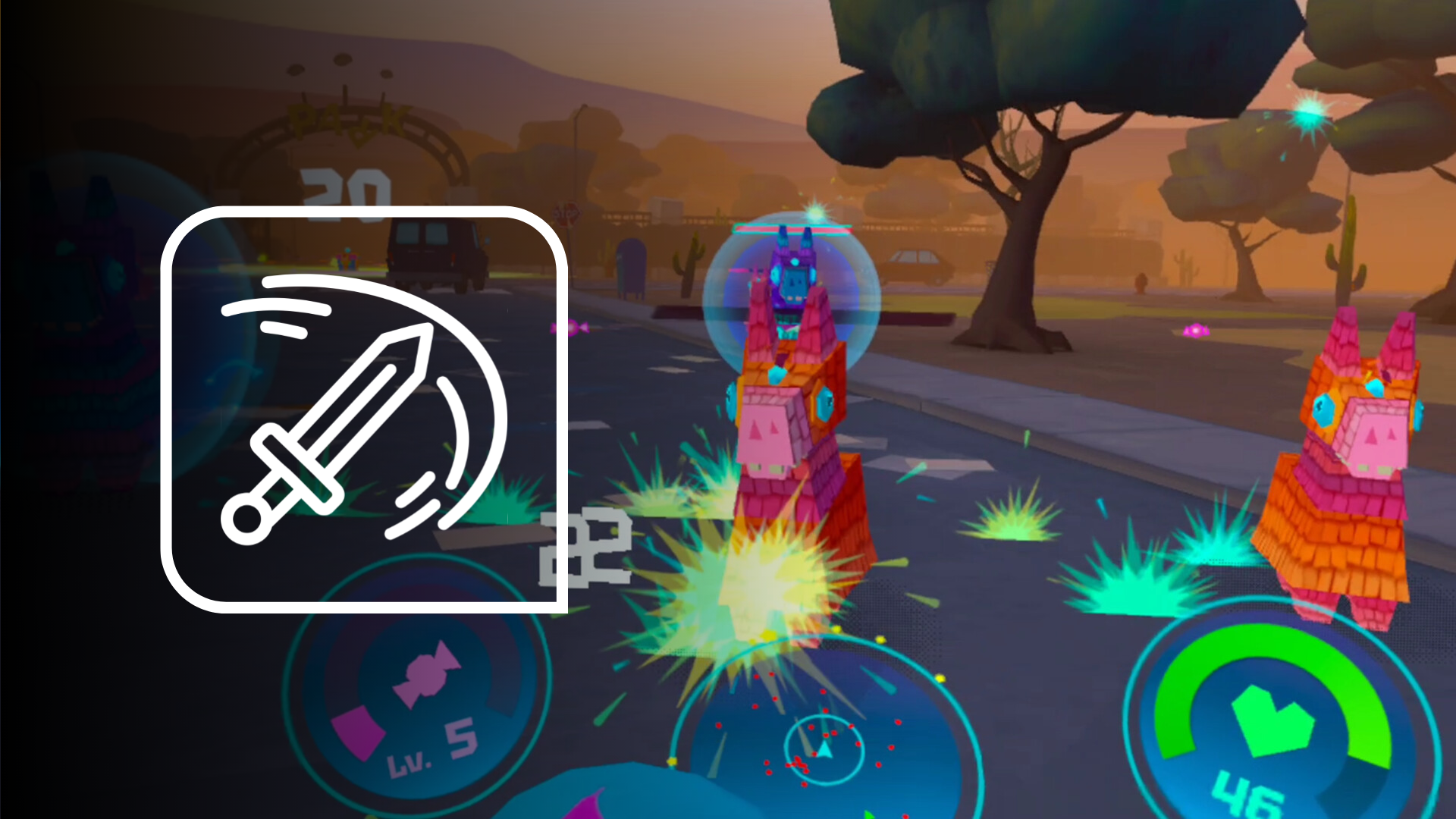 Rogue Piñatas VRmageddon melee combat with OWO Skin